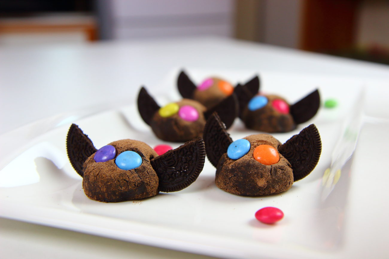 Pipistrelli di Halloween al cioccolato